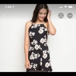 [sold] Black floral brandy Melville halter dress